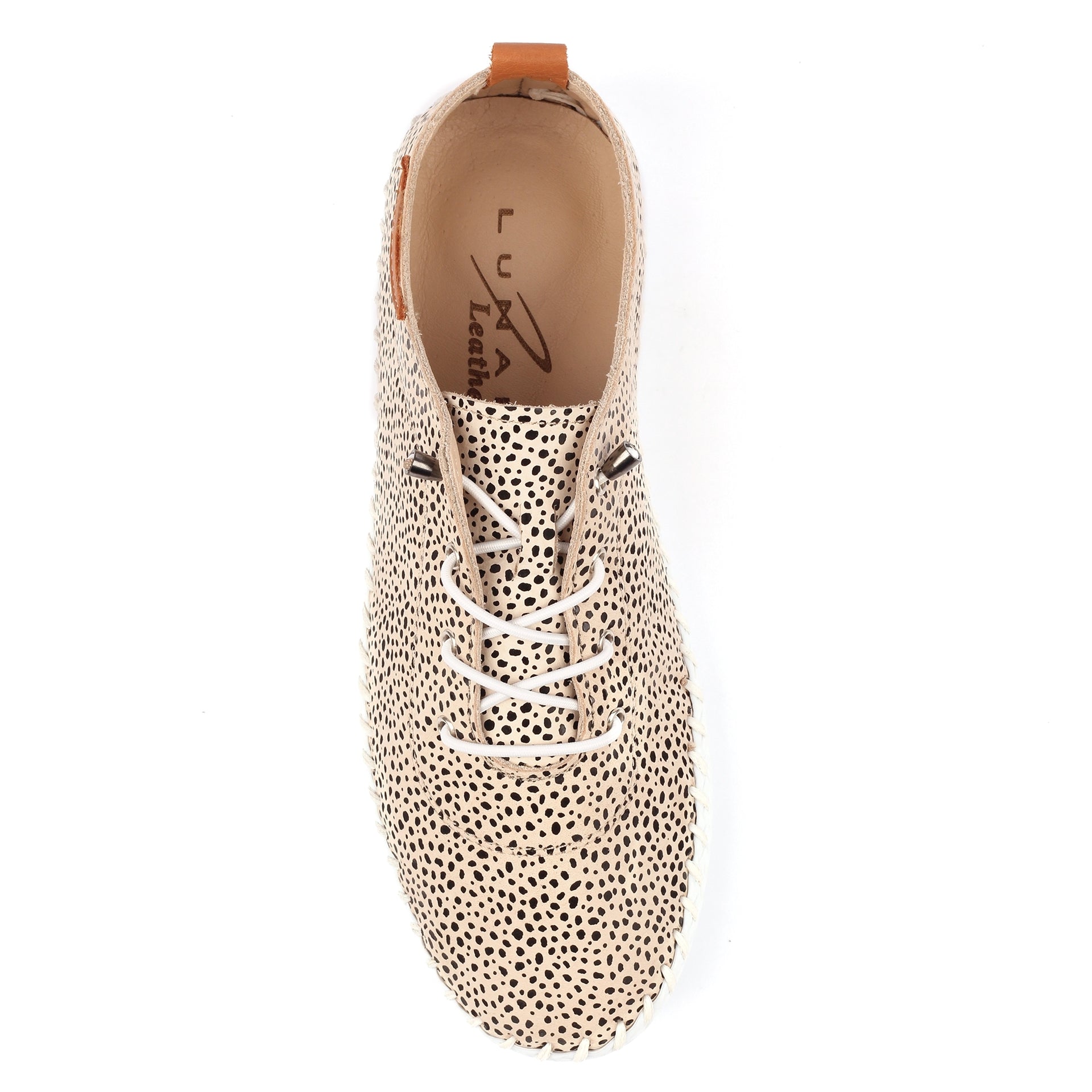 St. Ives Animal Spot Leather Plimsoll | Lunar Shoe | Lunar Shoes