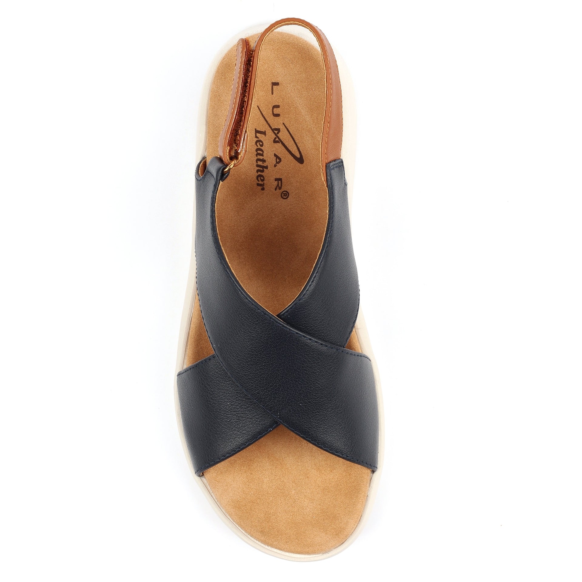 Merletta Navy Leather Sandal