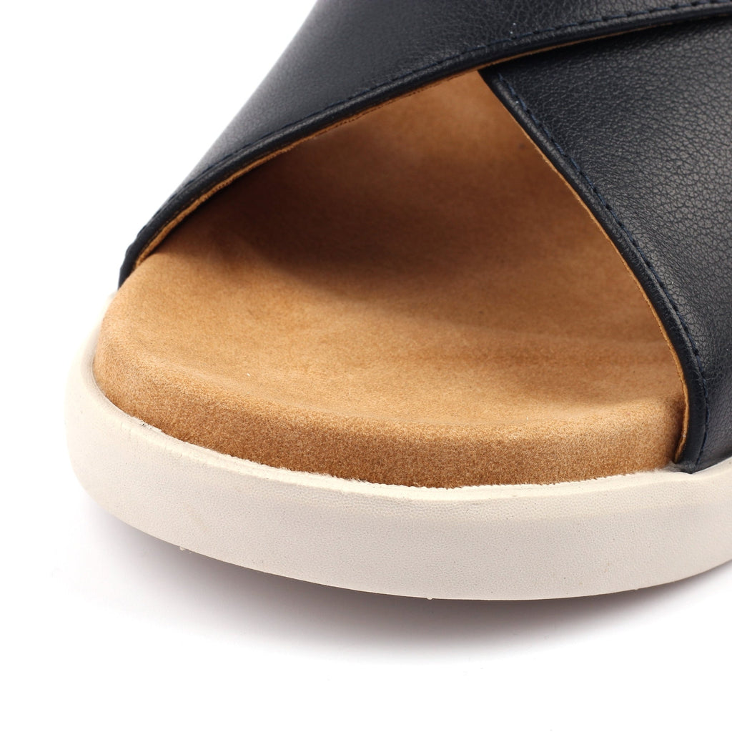 Merletta Navy Leather Sandal