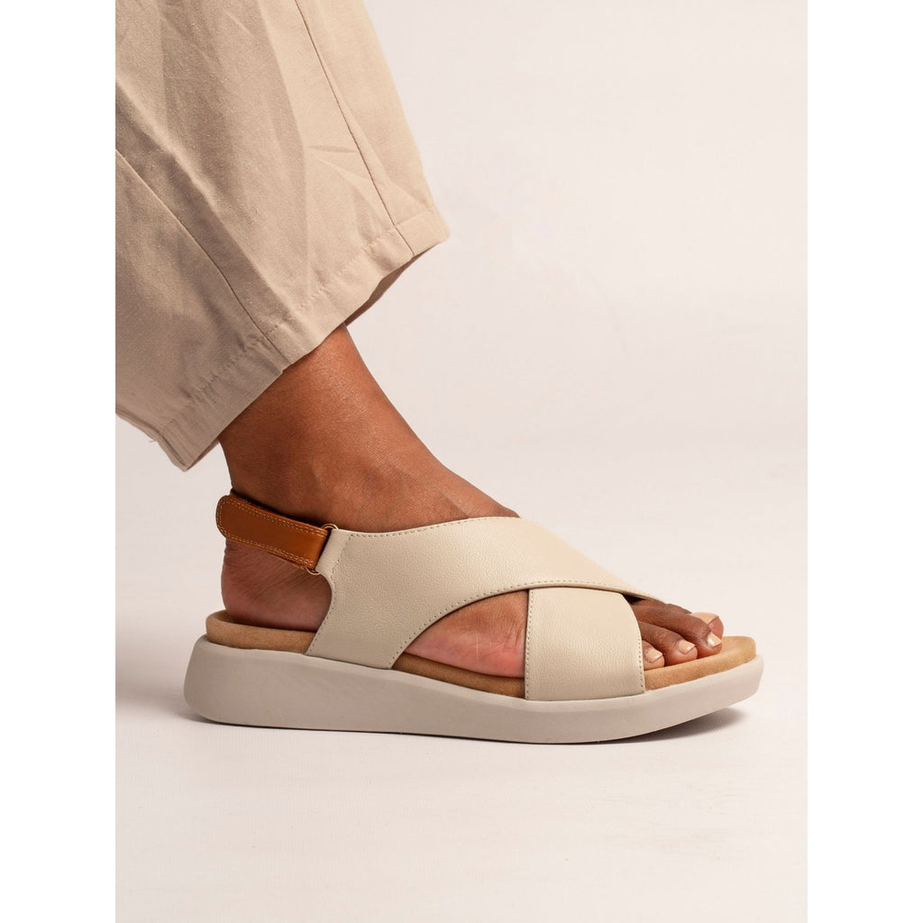 Merletta Beige Leather Shoe