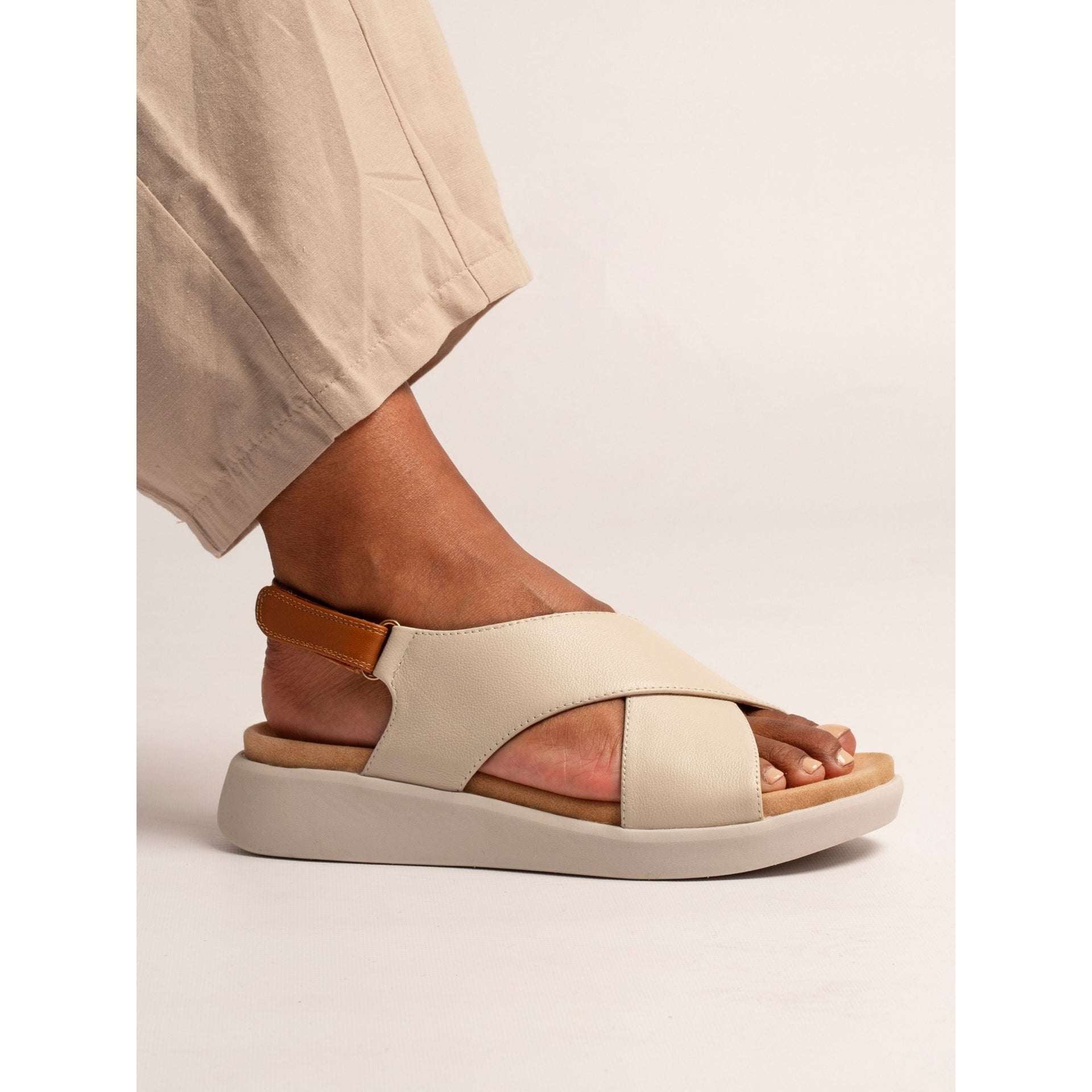Merletta Beige Leather Shoe
