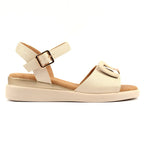 Jessika Beige Wedge Sandal