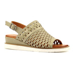 Hailey Khaki Leather Sandal