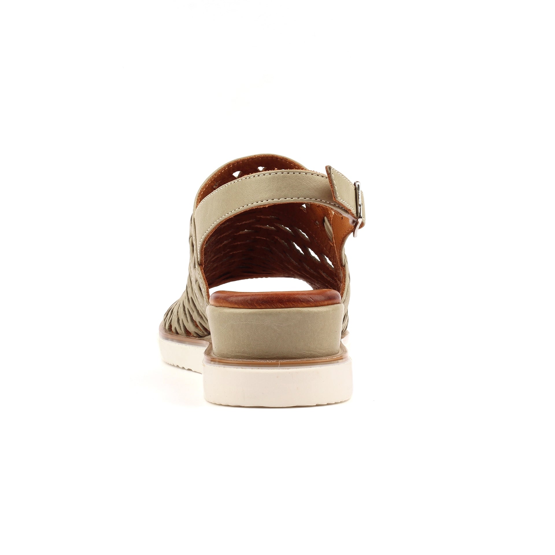 Hailey Khaki Leather Sandal