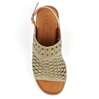 Hailey Khaki Leather Sandal