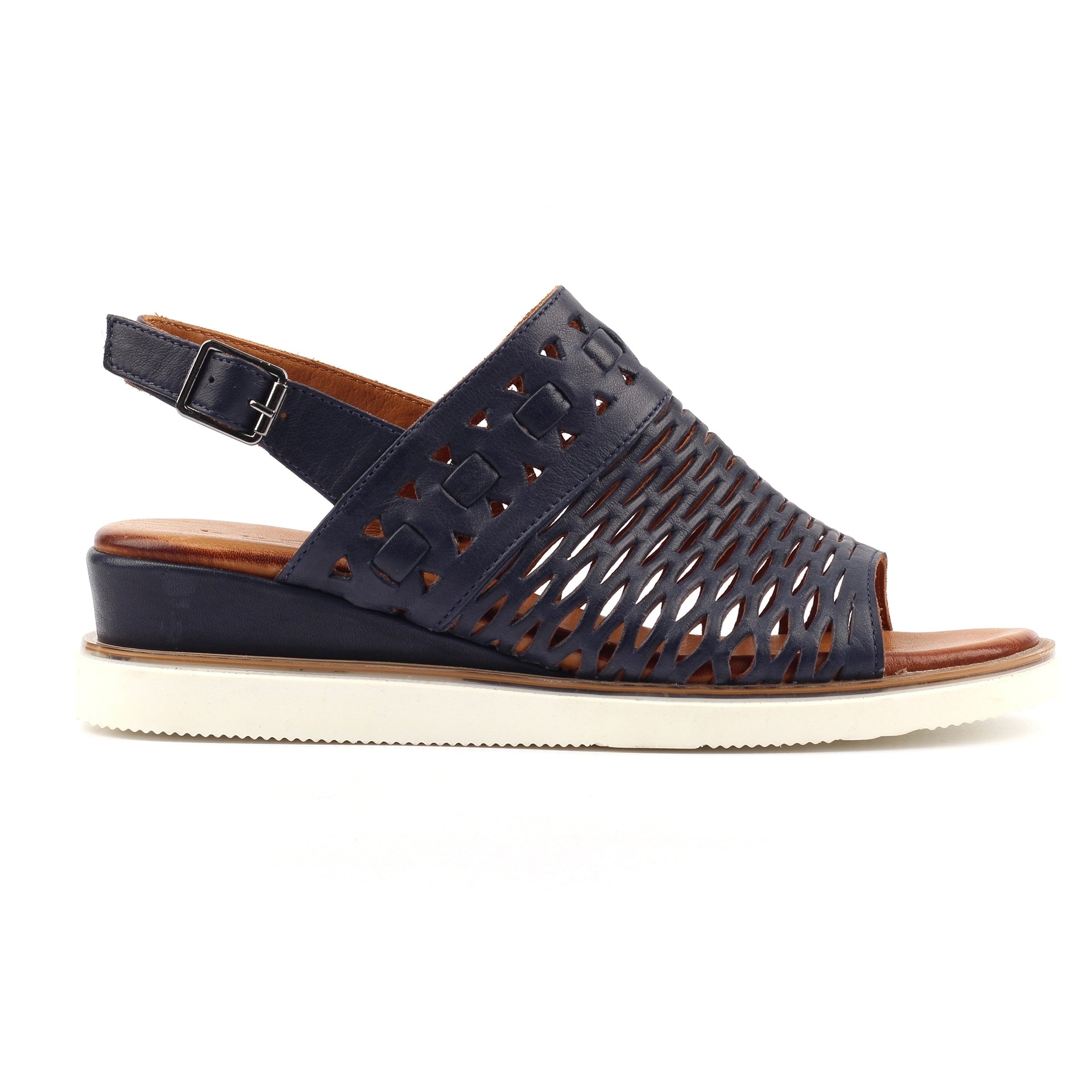 Hailey Navy Leather Sandal