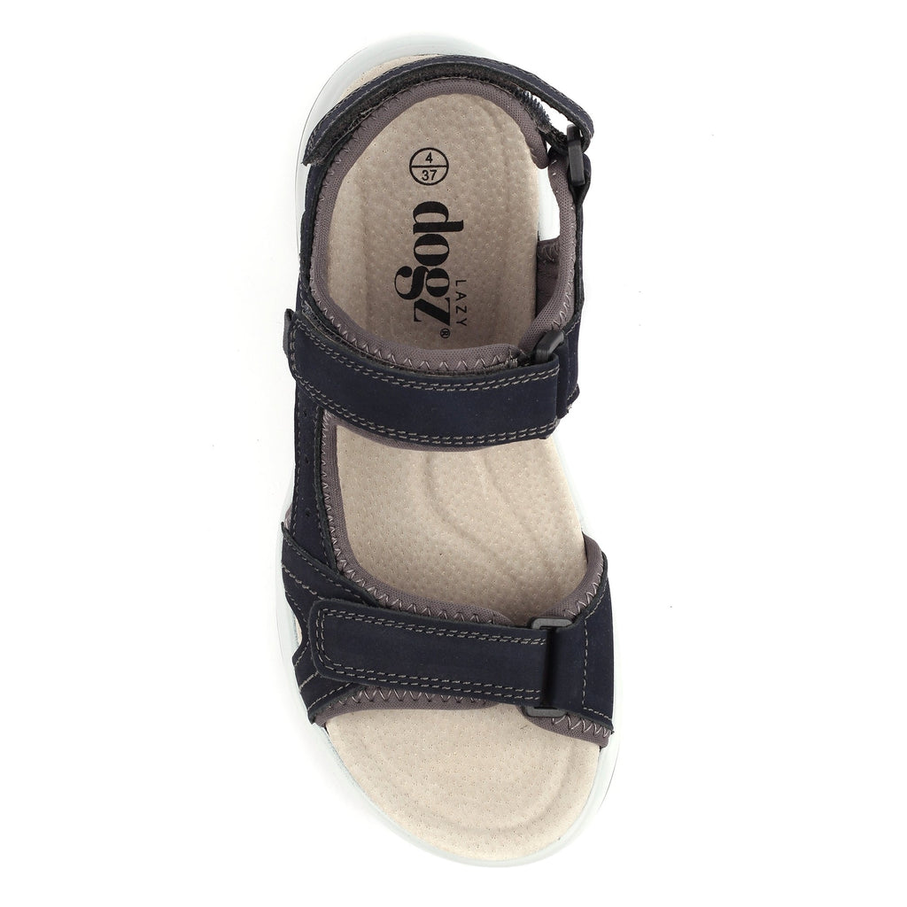 Lazy Dogz Riviera Navy Leather Sandal
