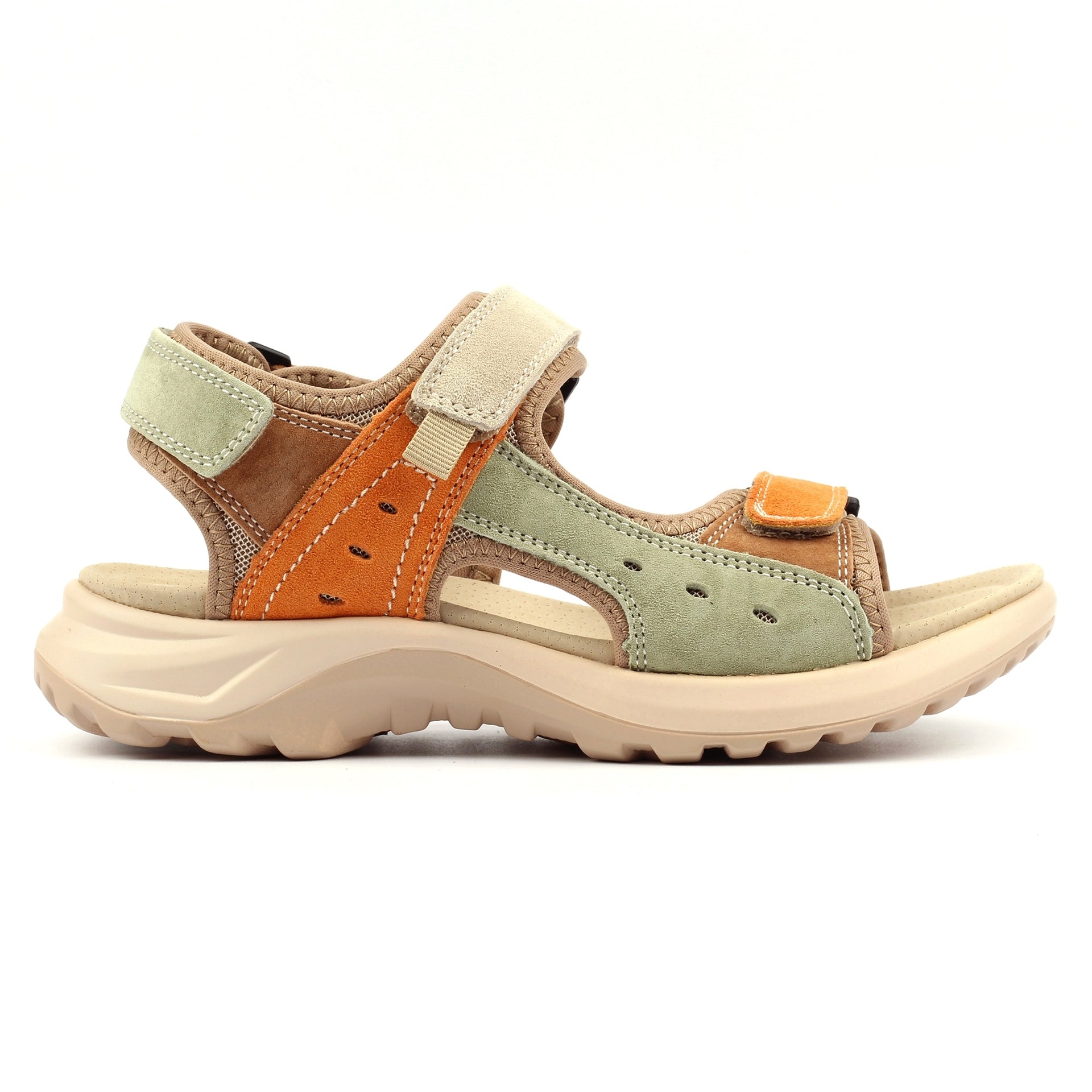 Lazy Dogz Alston Orange Multi Leather Sandal
