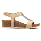 Cassidy Beige Wedge Sandal