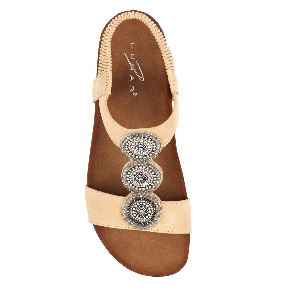 Cassidy Beige Wedge Sandal