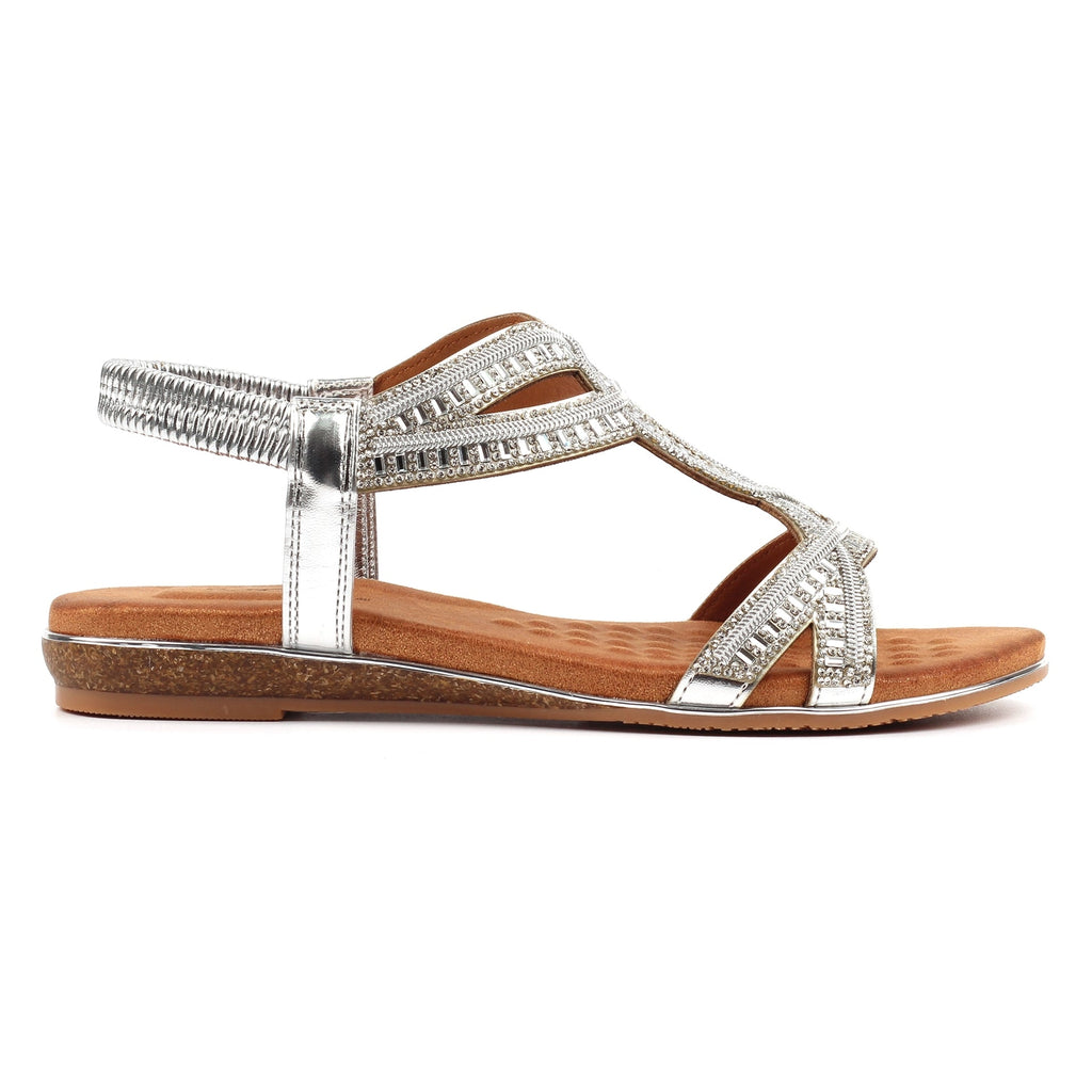 Carrie Silver Sandal