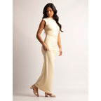 Jen Gold Block Heel Sandal