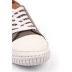 Truffle II Grey Leather Plimsoll