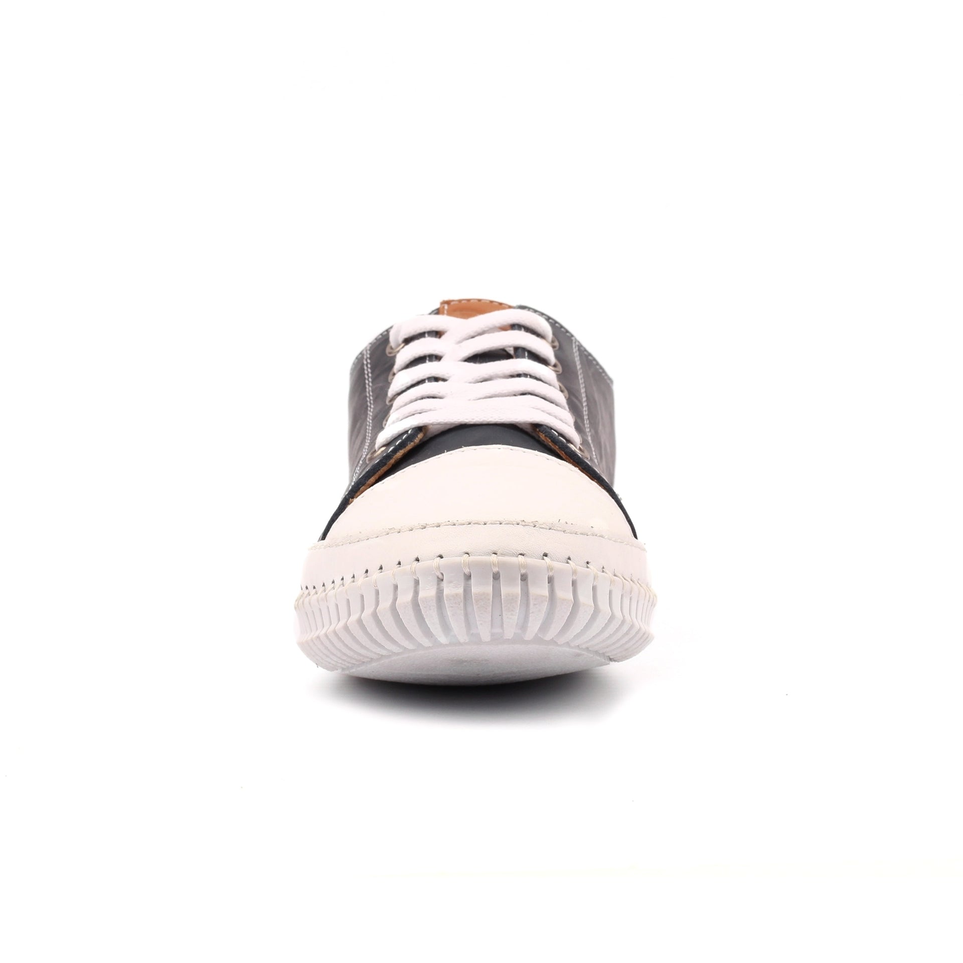 Truffle II Navy Leather Plimsoll
