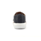 Truffle II Navy Leather Plimsoll