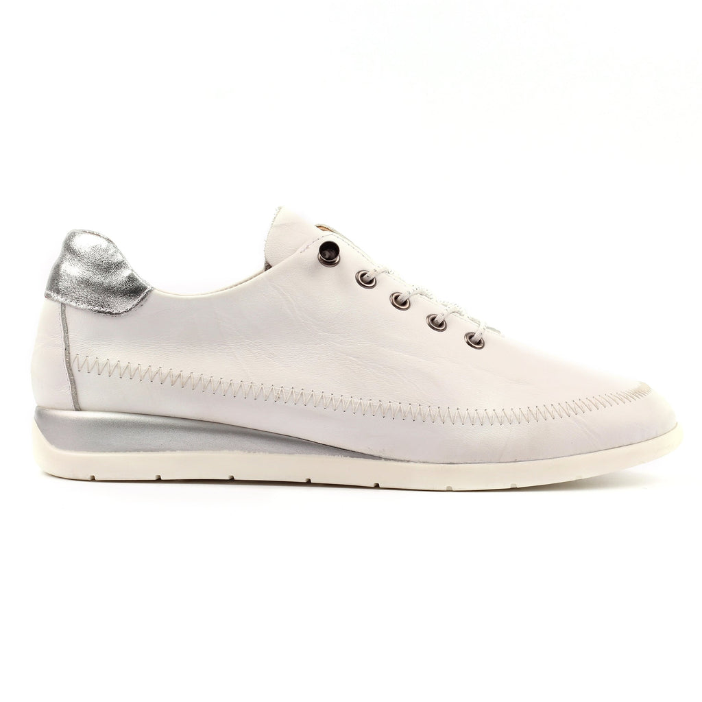 Penelopy White Leather Trainer