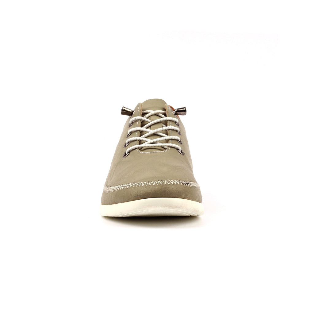 Penelopy Khaki Leather Trainer