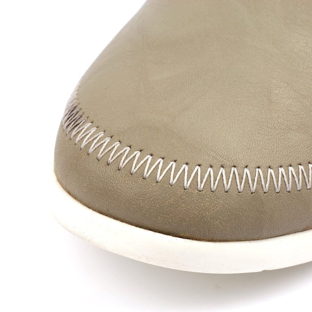 Penelopy Khaki Leather Trainer
