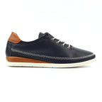 Penelopy Navy Leather Trainer