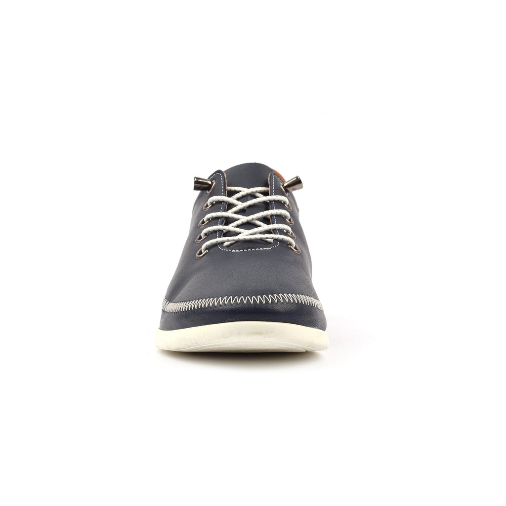 Penelopy Navy Leather Trainer
