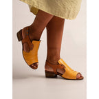 Jaden Mustard Leather Sandal