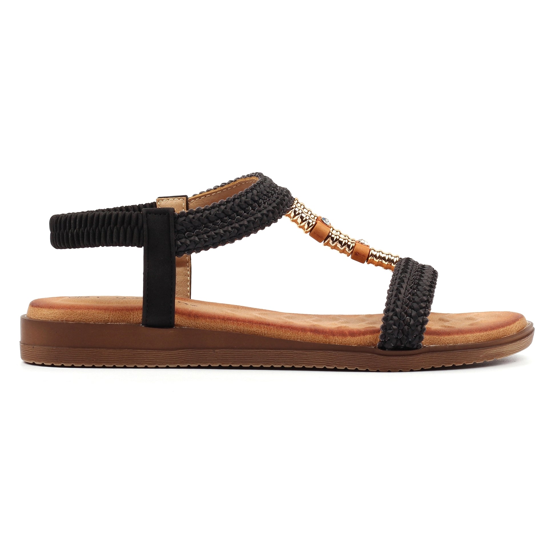 Portofino Black Sandal