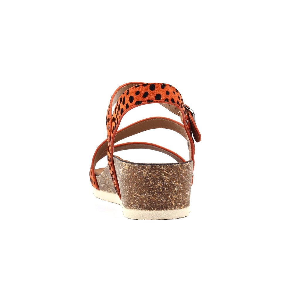 Muster Orange Wedge Sandal