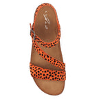 Muster Orange Wedge Sandal