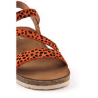 Muster Orange Wedge Sandal