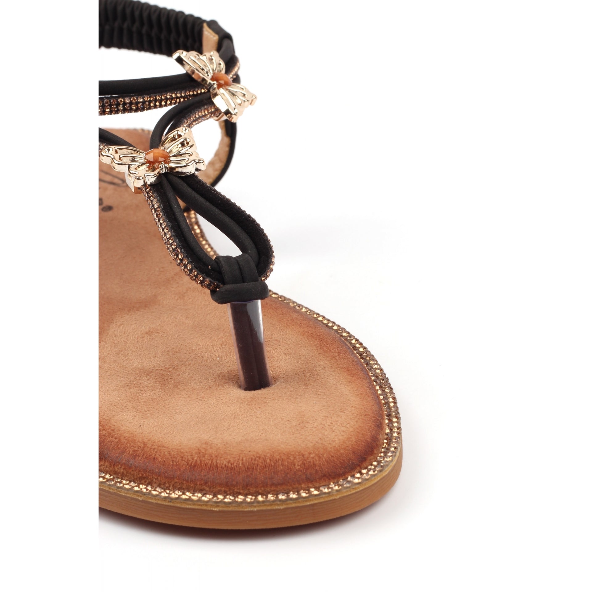 Zentara Black Sandal