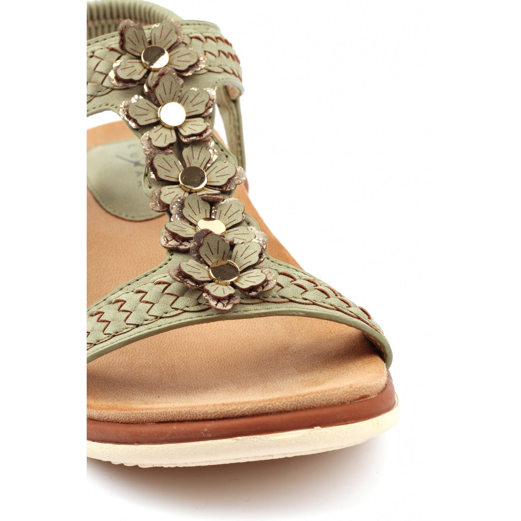 Clementine Green Sandal