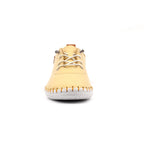 St Ives Lemon Leather Plimsoll