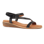 Jazmine Black/Black Wide Fit Sandal