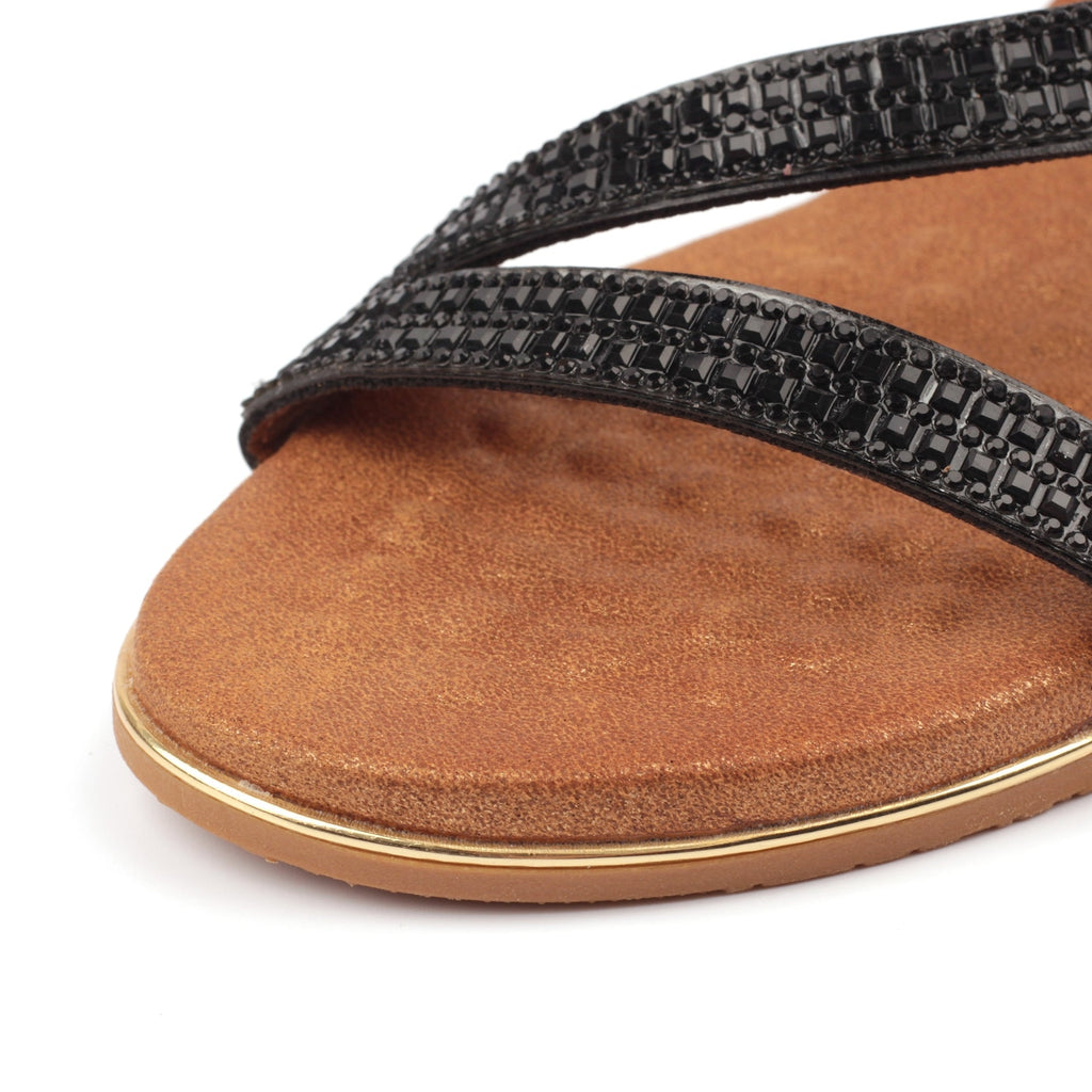 Jazmine Black/Black Wide Fit Sandal