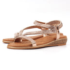 Jazmine Rose Gold Wide Fit Sandal