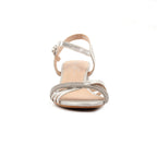 Imani Silver Block Heel Sandal