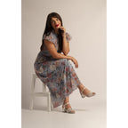 Imani Silver Block Heel Sandal