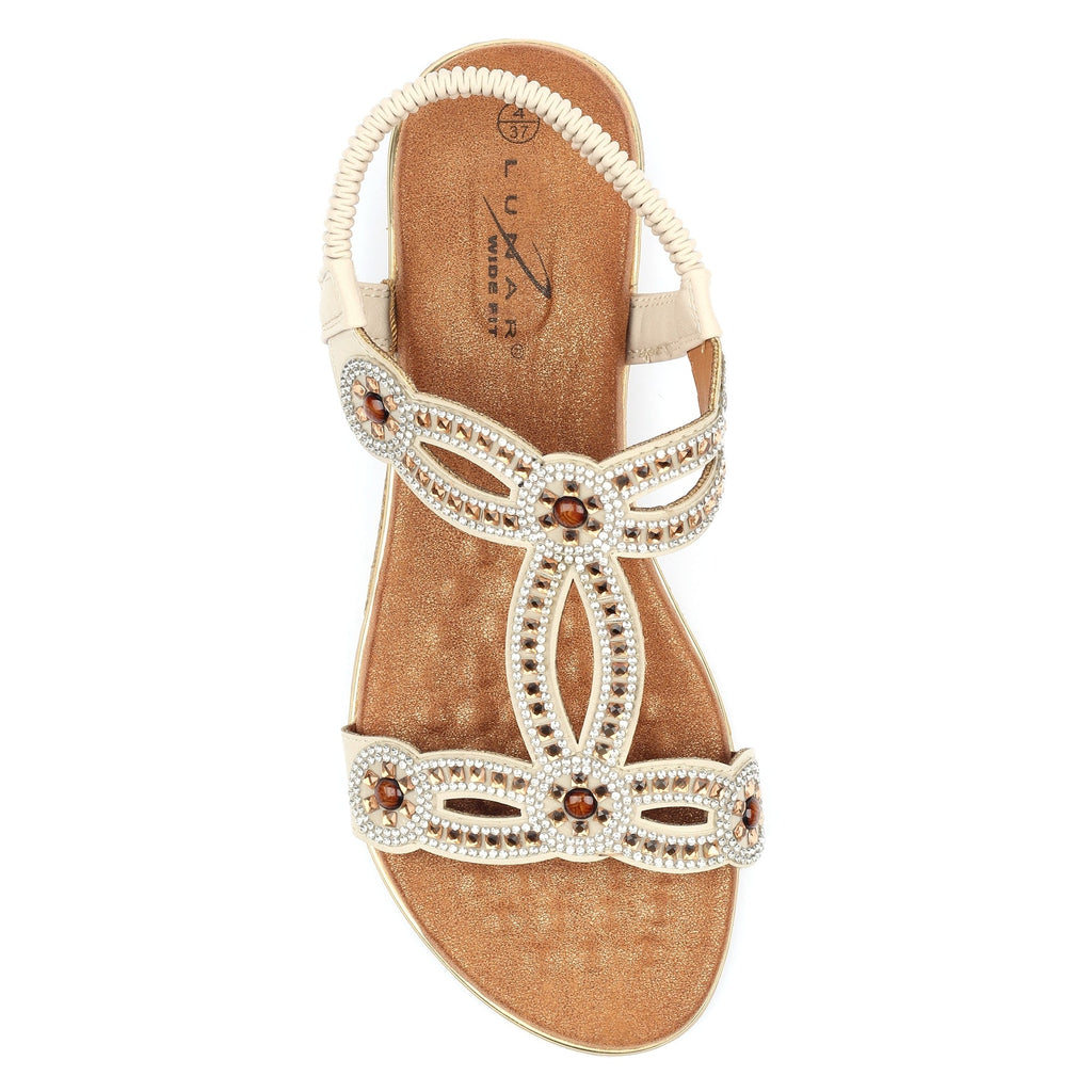 Indigo Beige Wide Fit Sandal
