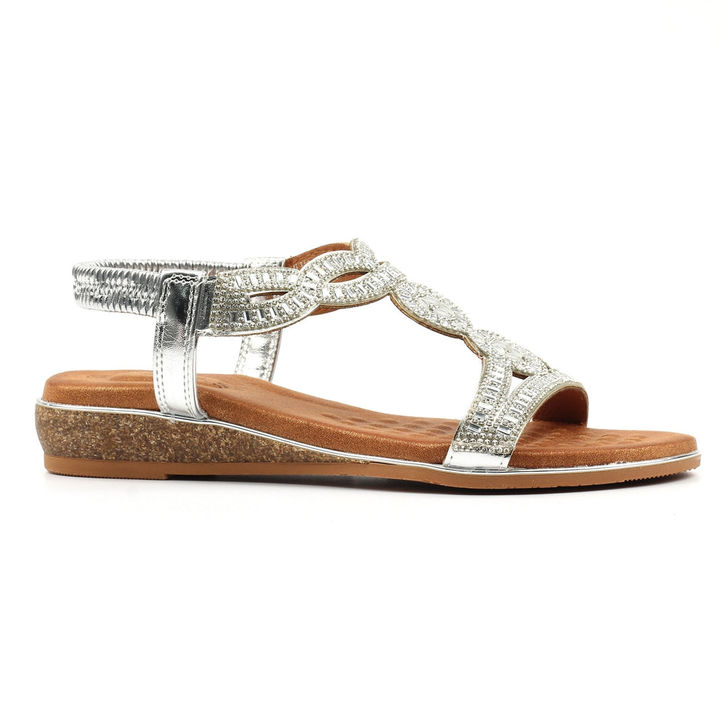 Jordan Silver Wide Fit Sandal