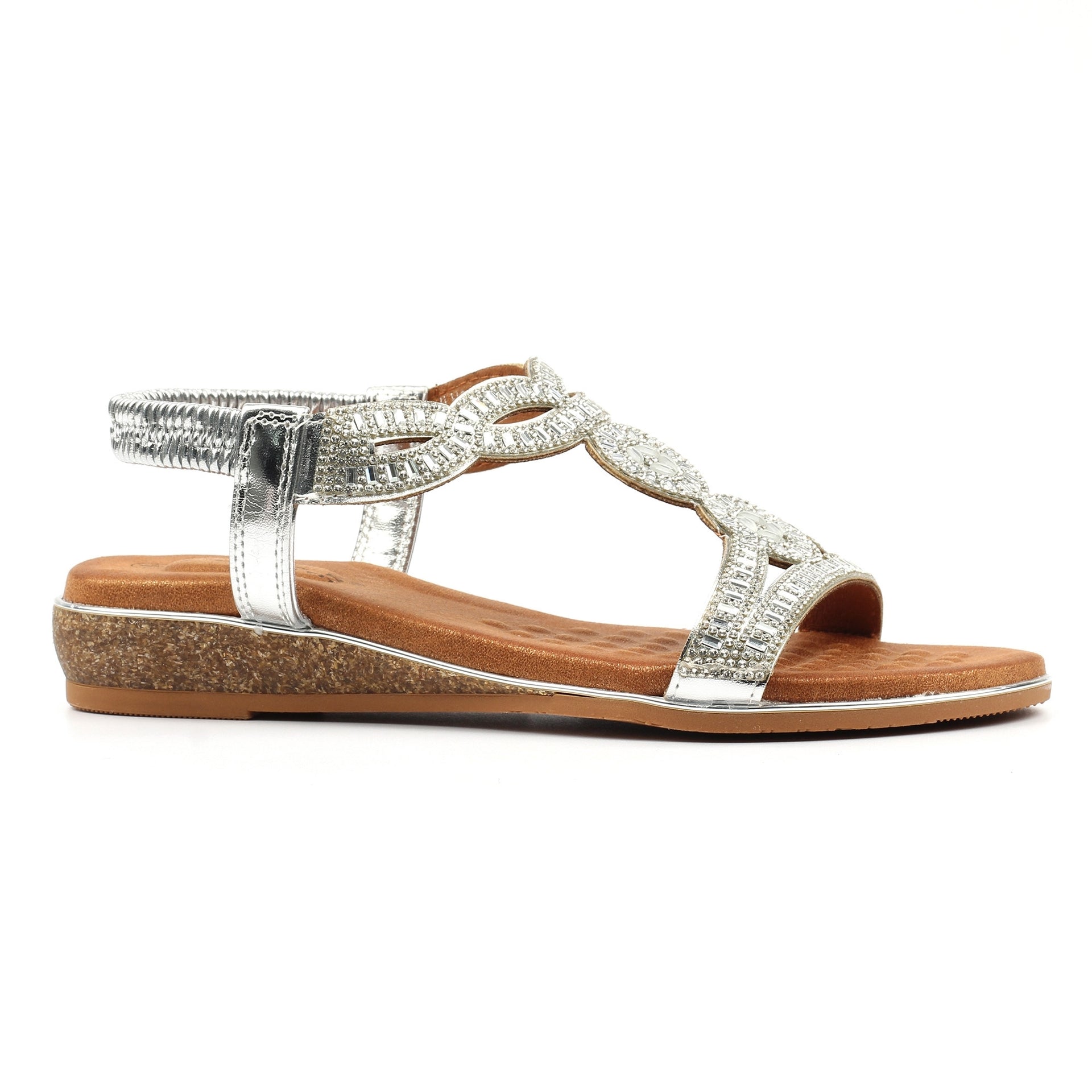 Jordan Silver Wide Fit Sandal