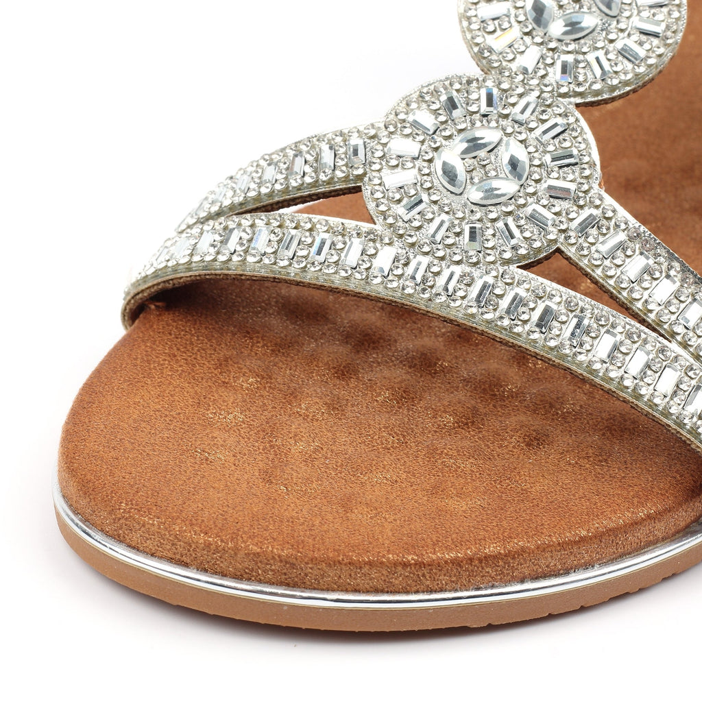 Jordan Silver Wide Fit Sandal