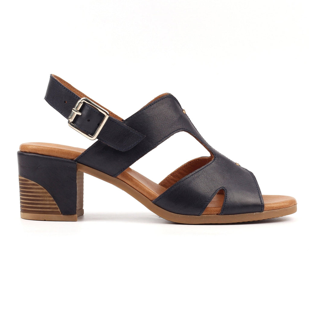 Joanna Navy Leather Sandal