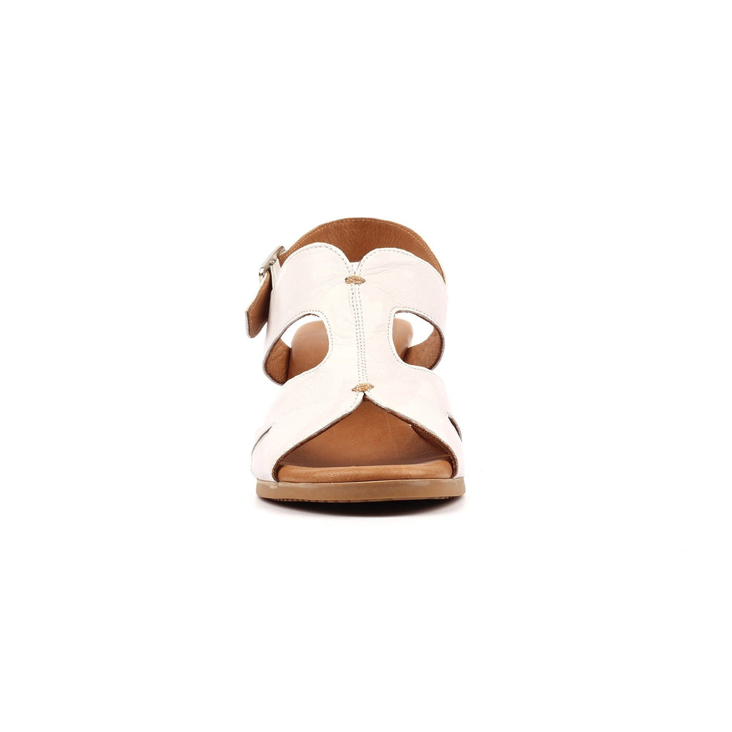 Joanna White Leather Sandal