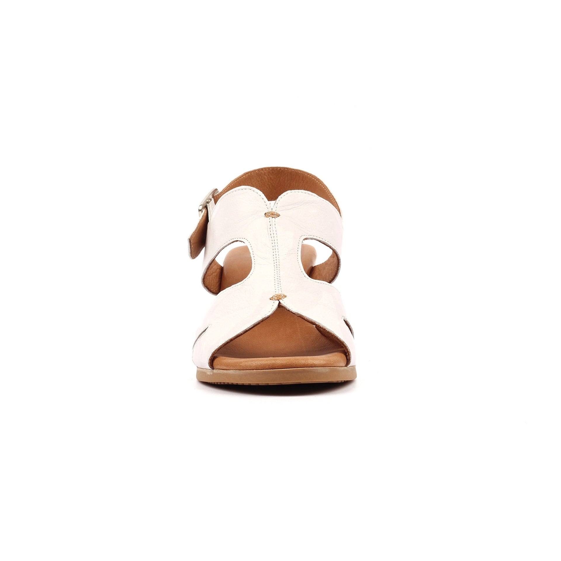 Joanna White Leather Sandal