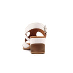 Joanna White Leather Sandal