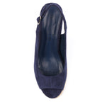 Pia Navy Wedge Shoe