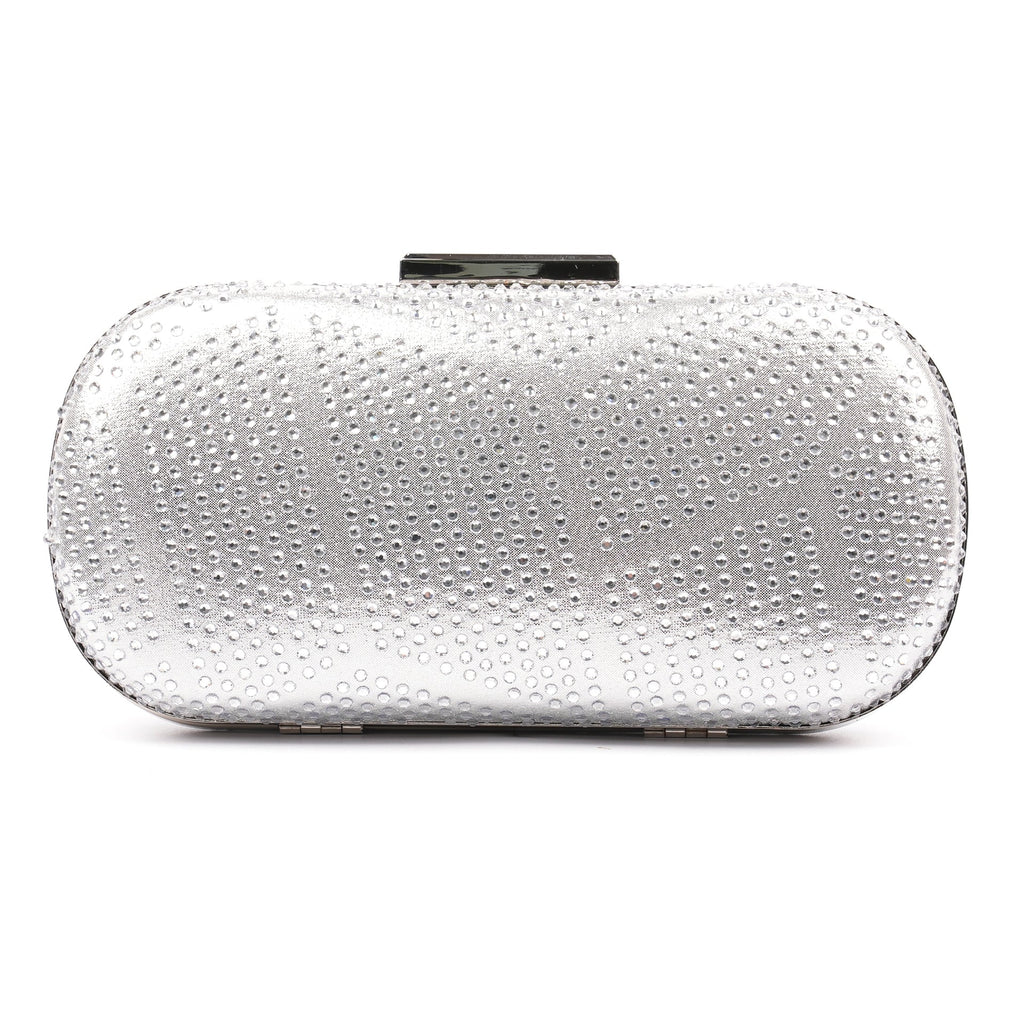 Francie SIlver Gemstone Clutch Bag