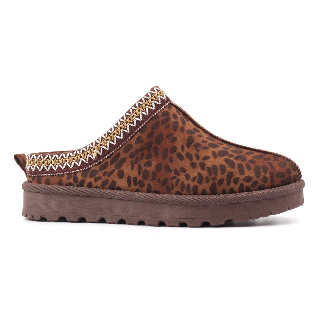 Selena Brown Ocelot Slipper