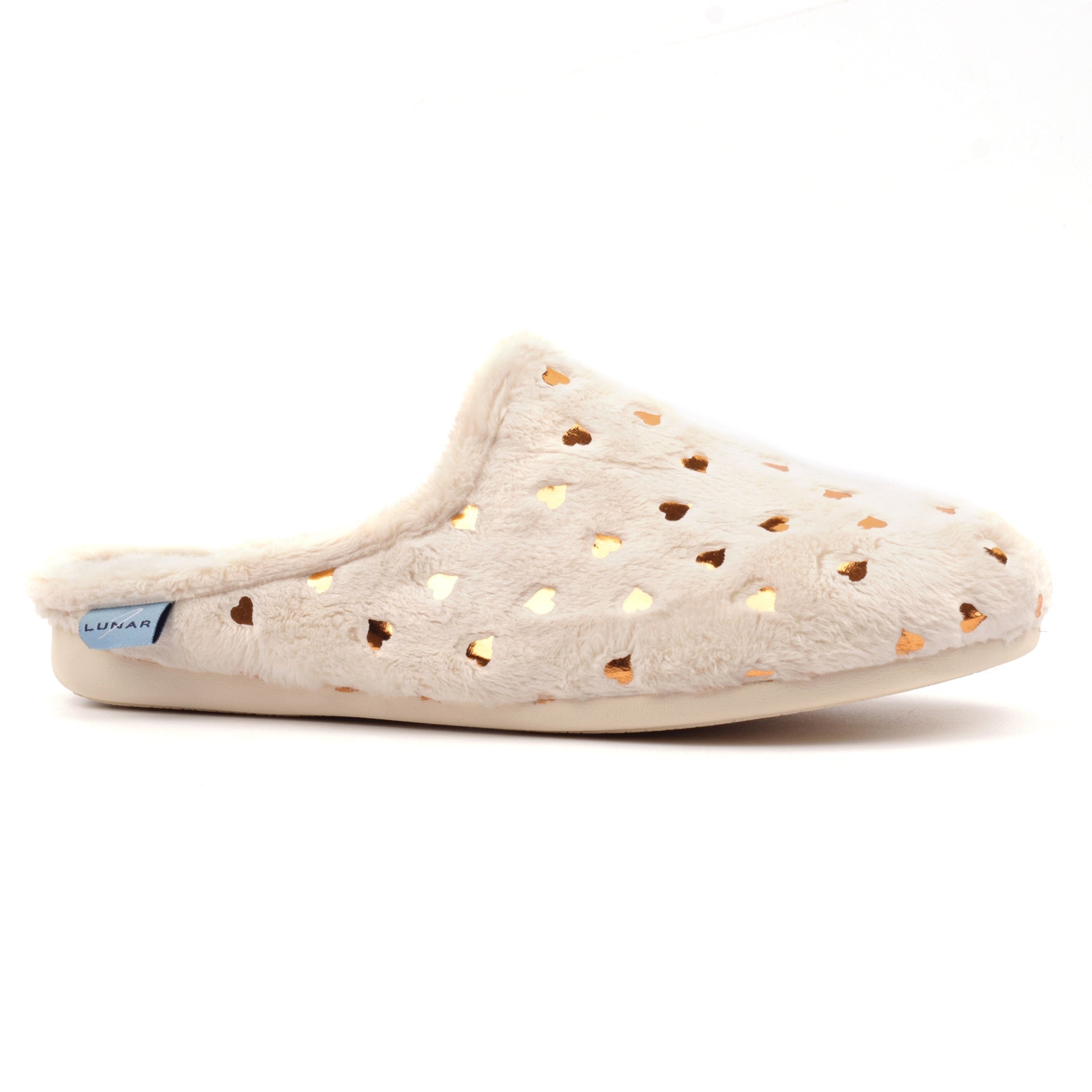 Cerys Beige Mule Slipper