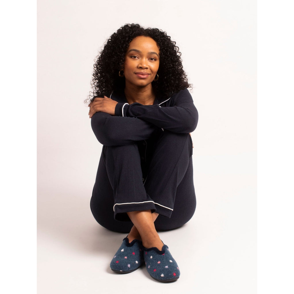 Florance Navy Slipper
